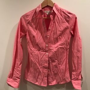 Banana Republic Pink Pinstripe Shirt